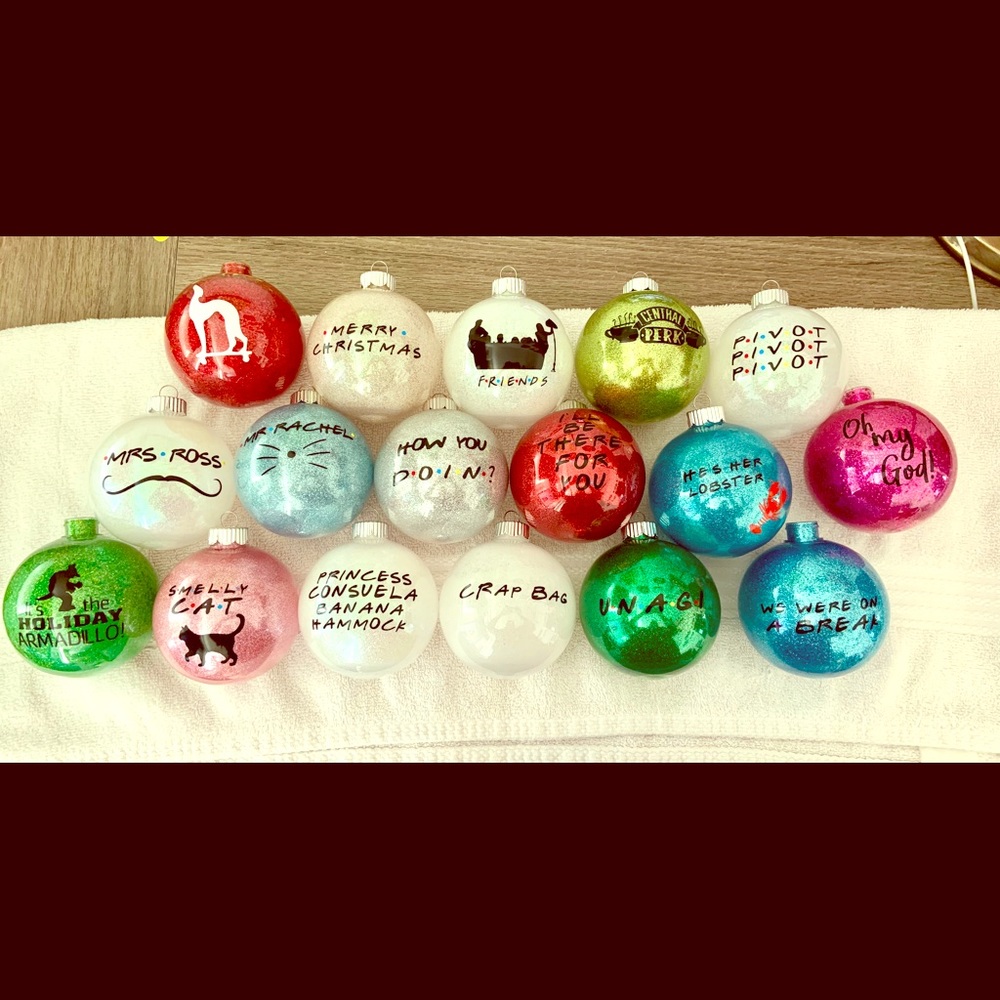 Friends themed Christmas Ornaments- Handmade